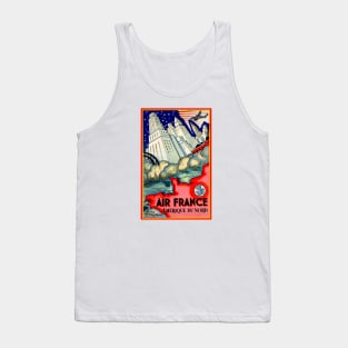 North America with Air France Vintage Travel Tank Top